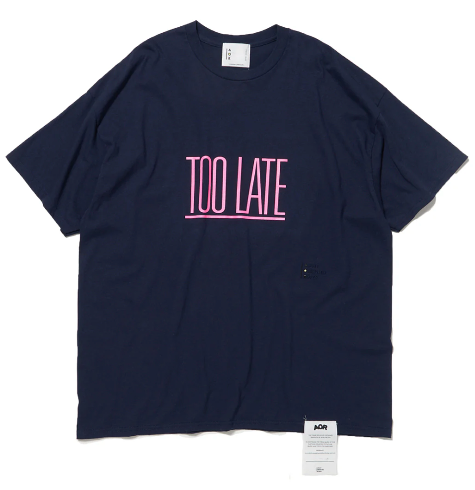 【AOR】TOO LATE COME BACK T-Shirt - NAVY