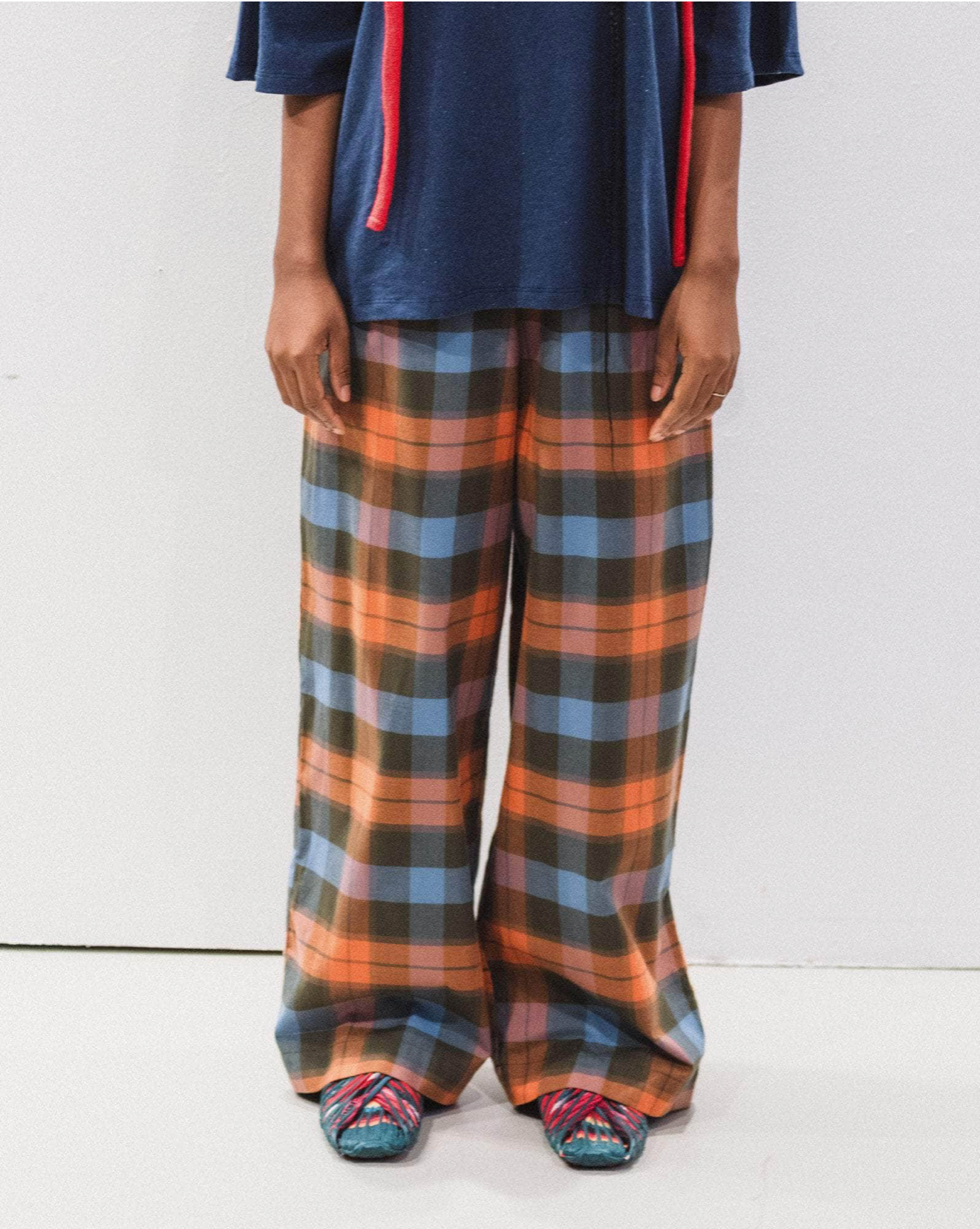 【BASERANGE】CLAUDE PANTS-FRAME PLAID
