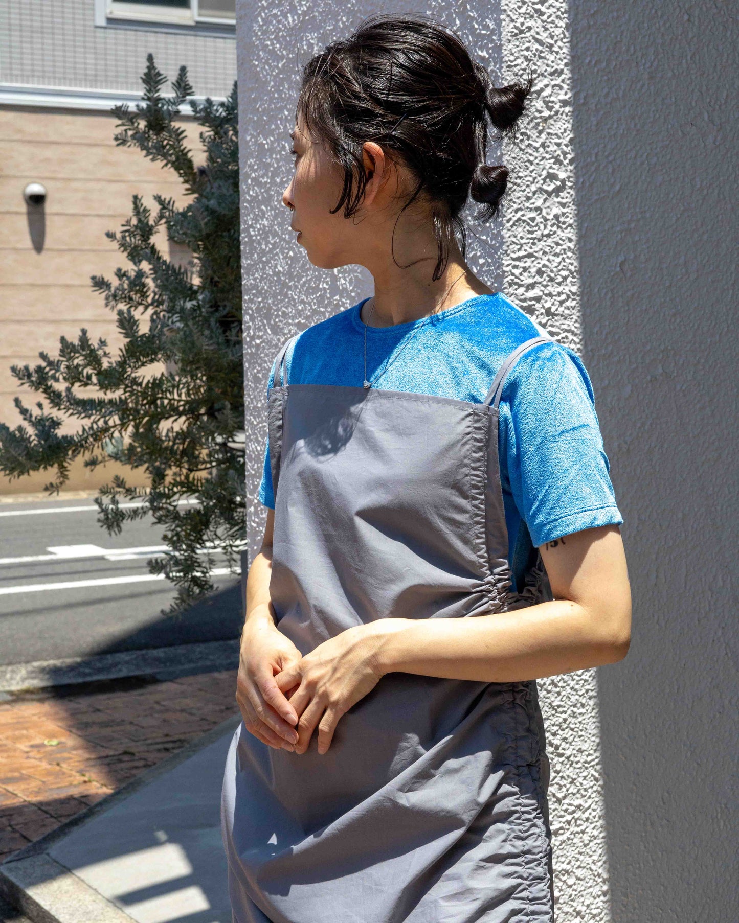 【BASERANGE】PICTORIAL STRAP DRESS