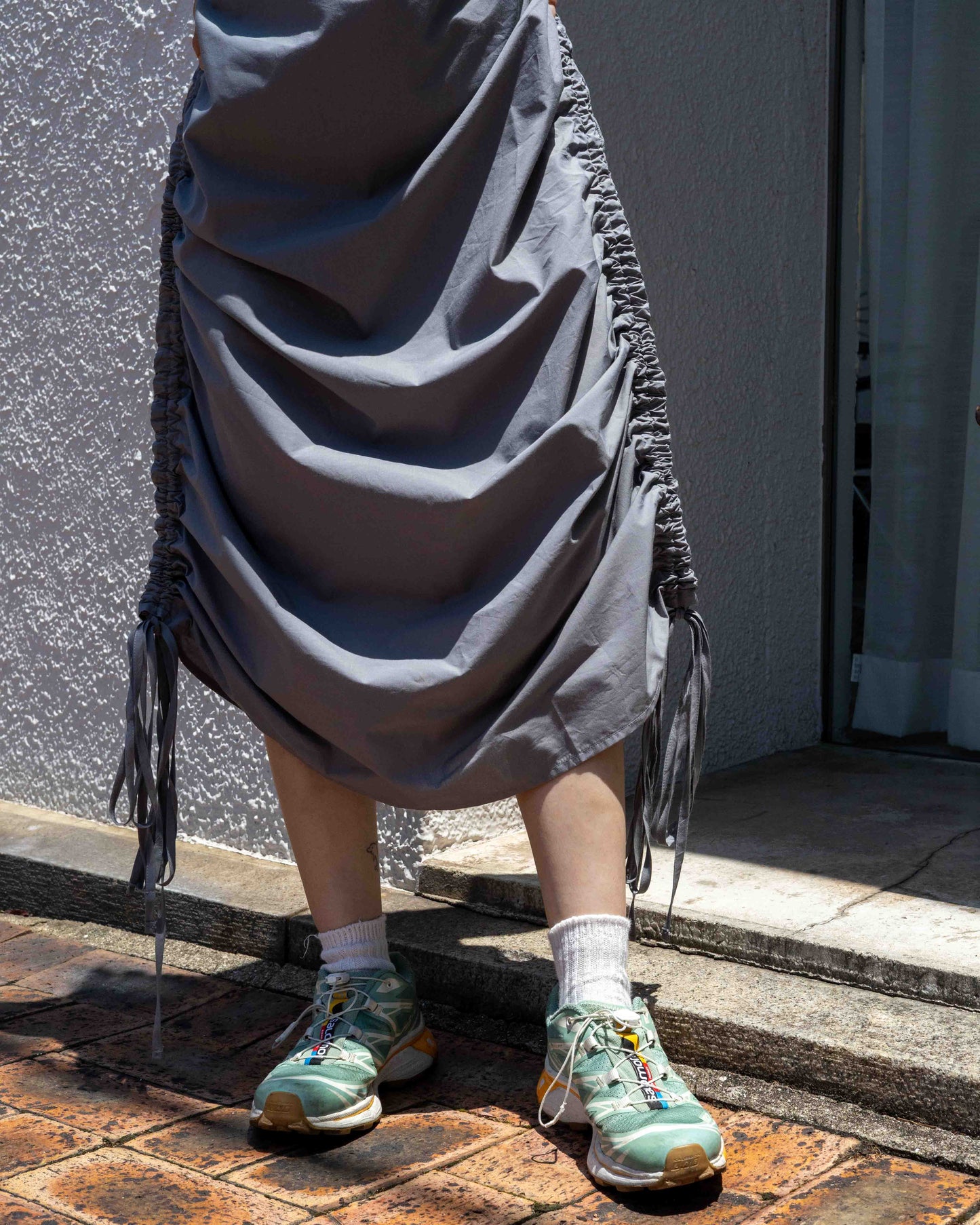 【BASERANGE】PICTORIAL STRAP DRESS