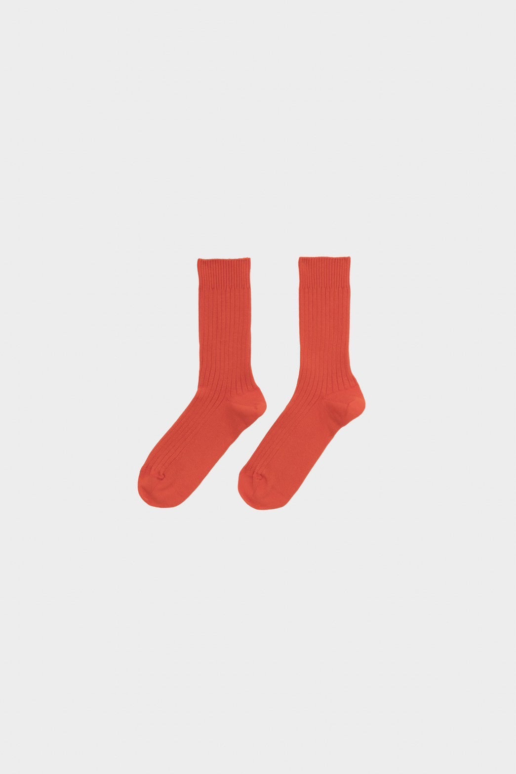 【BASERANGE】RIB OVERANKLE SOCKS BILL RED