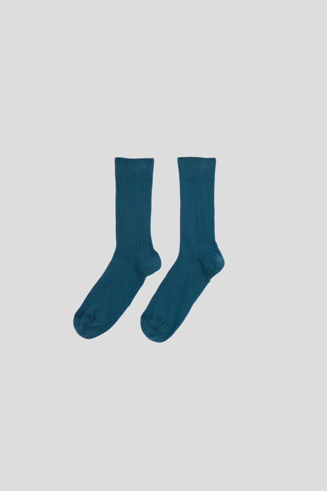 【BASERANGE】RIB OVERANKLE SOCKS ROCK GREEN