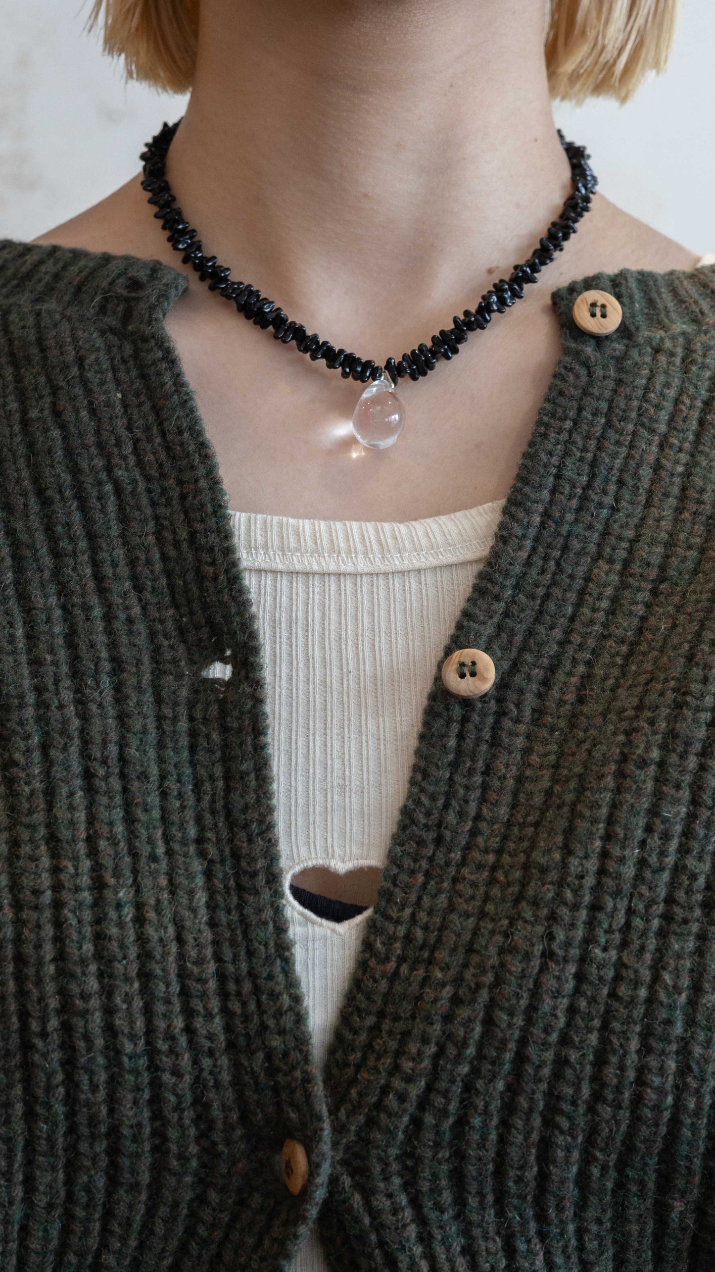 【Sisi joia】CORAIL necklace - Black / Clear