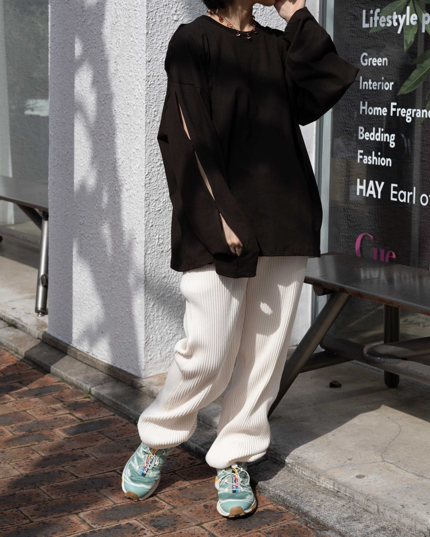 【BASERANGE】PIN LONG SLEEVE TEE / FOVEA