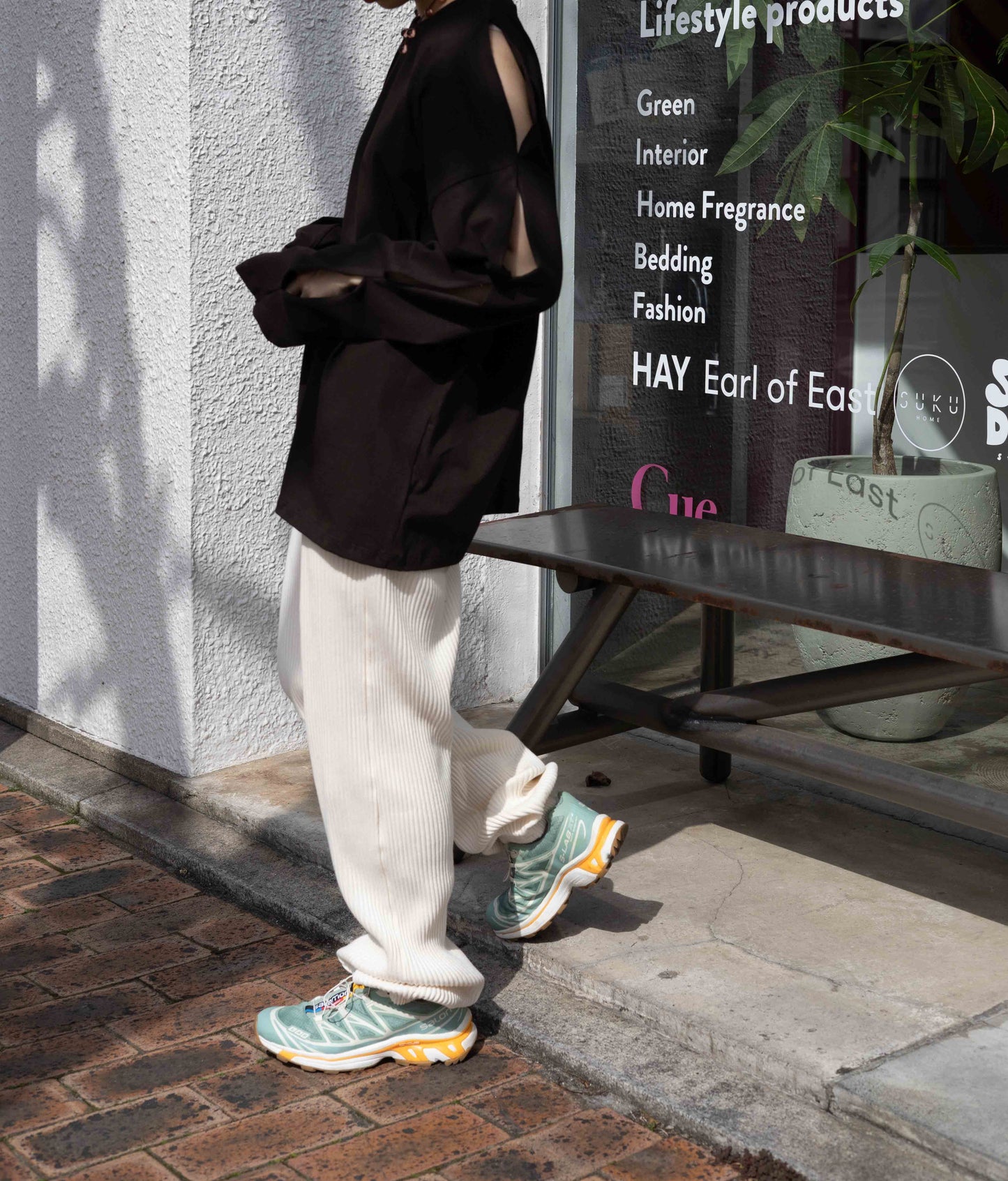 【BASERANGE】PIN LONG SLEEVE TEE / FOVEA