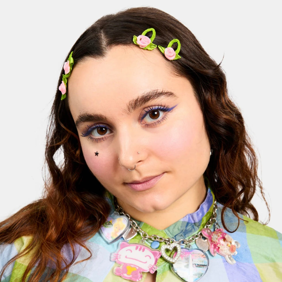 【CHUNKS】Rosette Snap Clips in Blush