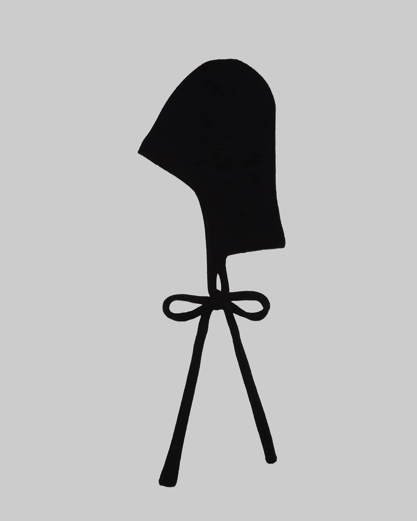 【BASERANGE】TIER HOODED WRAP - Black