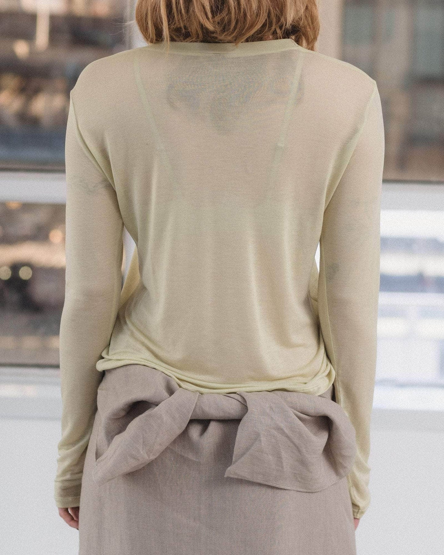 【BASERANGE】 LONG SLEEVE TEE - Pier Green
