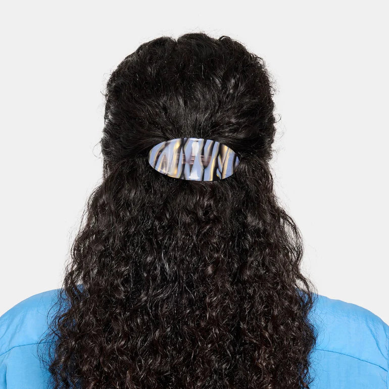 【CHUNKS】Oval Barrette in Phantom