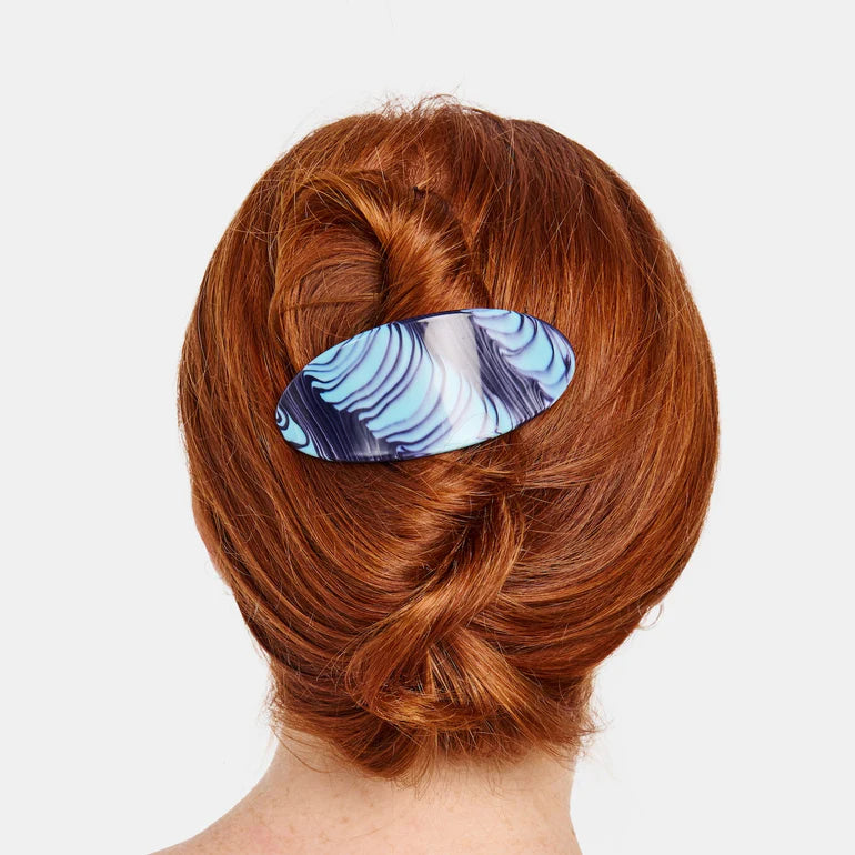 【CHUNKS】Oval Barrette in Ripple