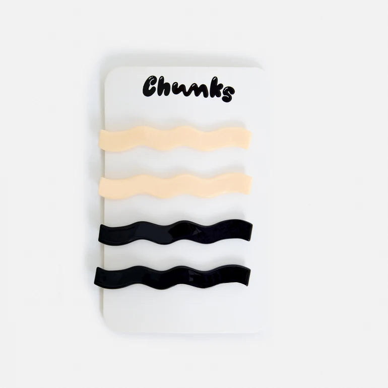 【CHUNKS】Slides in Wavy Cream + Black