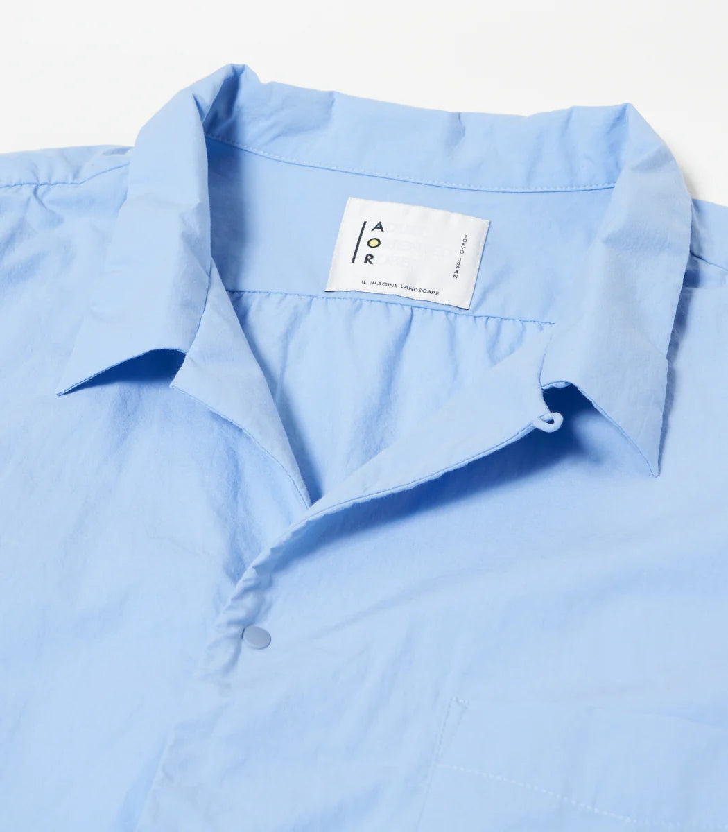 【AOR】Open Collar Puckering Shirt