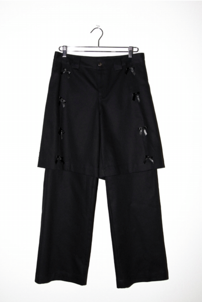 【KkCo】Bow Down Double Trouser / Onyx