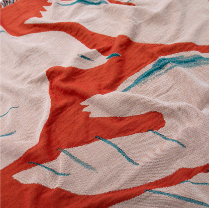 【Slowdown Studio】 BLANKET - Passaro Throw (Art by Olivia Leino, Finland)