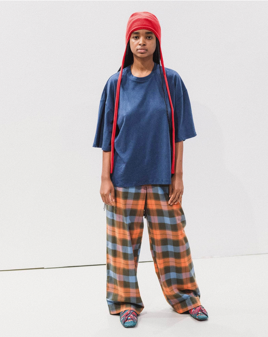 【BASERANGE】CLAUDE PANTS-FRAME PLAID