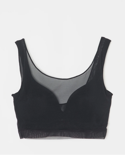 【NICENICE MOMENT】MESH BRA TANK - MESH BLACK
