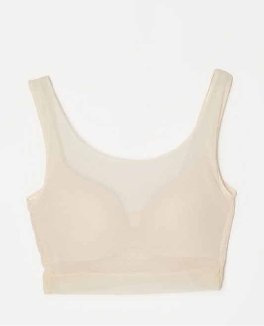 【NICENICE MOMENT】MESH BRA TANK - MESH BEIGE