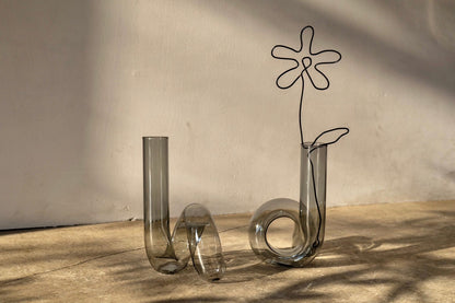 THORN STORE -Flower vase- clear black