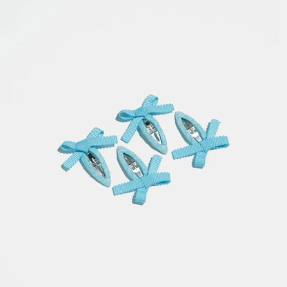 【CHUNKS】Bow Snap Clips in Baby Blue