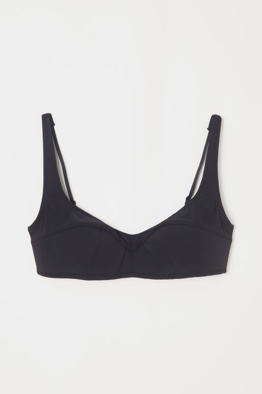 【NICENICE MOMENT】LOW CUT BRA-JERSEY BLACK