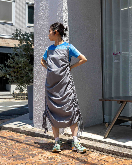 【BASERANGE】PICTORIAL STRAP DRESS