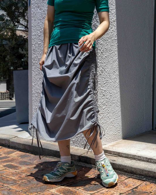 【BASERANGE】PICTORIAL STRAP SKIRT