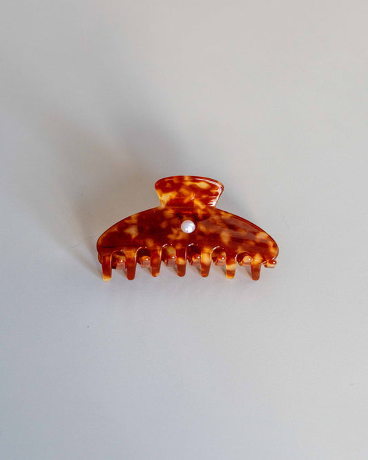 【AURA】Center Pearl Clip / Bekko