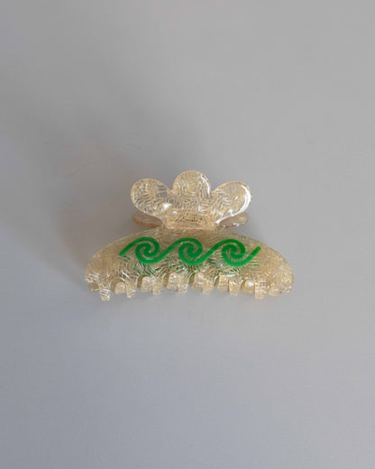 【AURA】Spiral Clip / Clear Beige