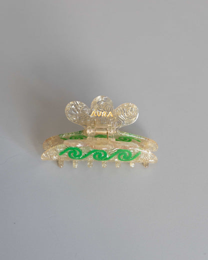 【AURA】Spiral Clip / Clear Beige