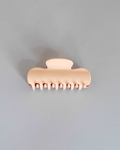 【AURA】Puffy Clip / Beige Red