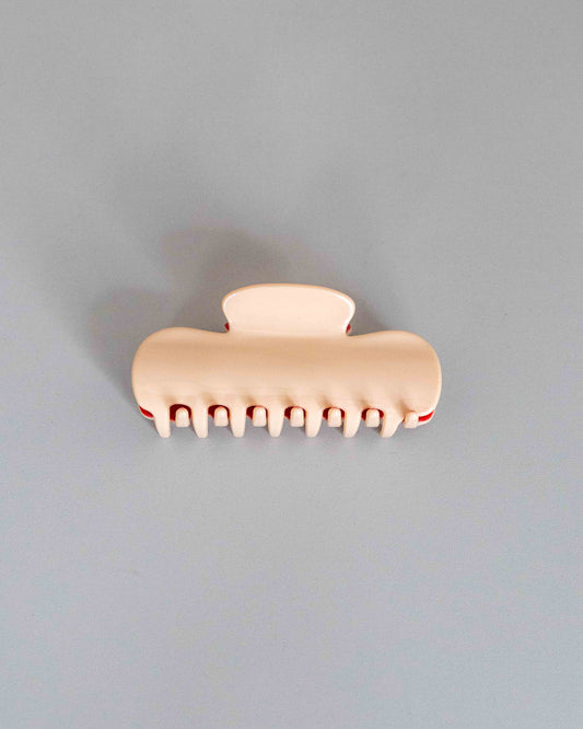 【AURA】Puffy Clip / Beige Red