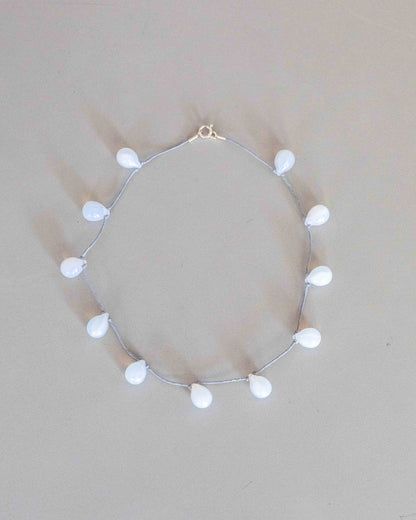 【Sisi joia】NOUE necklace - Opaline white / Grey