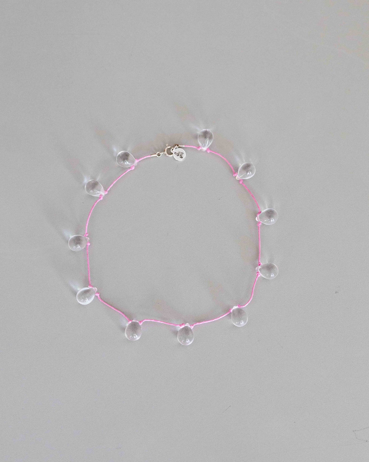 【Sisi joia】Noué necklace - Clear / Pink