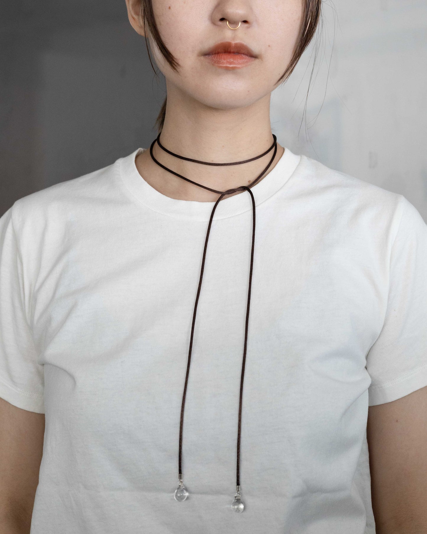 【Sisi joia】Long Tac Tac necklace-Brown