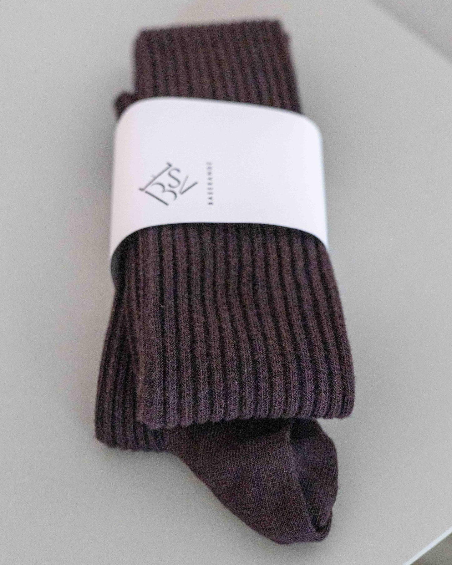【BASERANGE】RIB OVERKNEE SOCKS