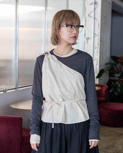 【BASERANGE】VIEW TOP / OFF WHITE