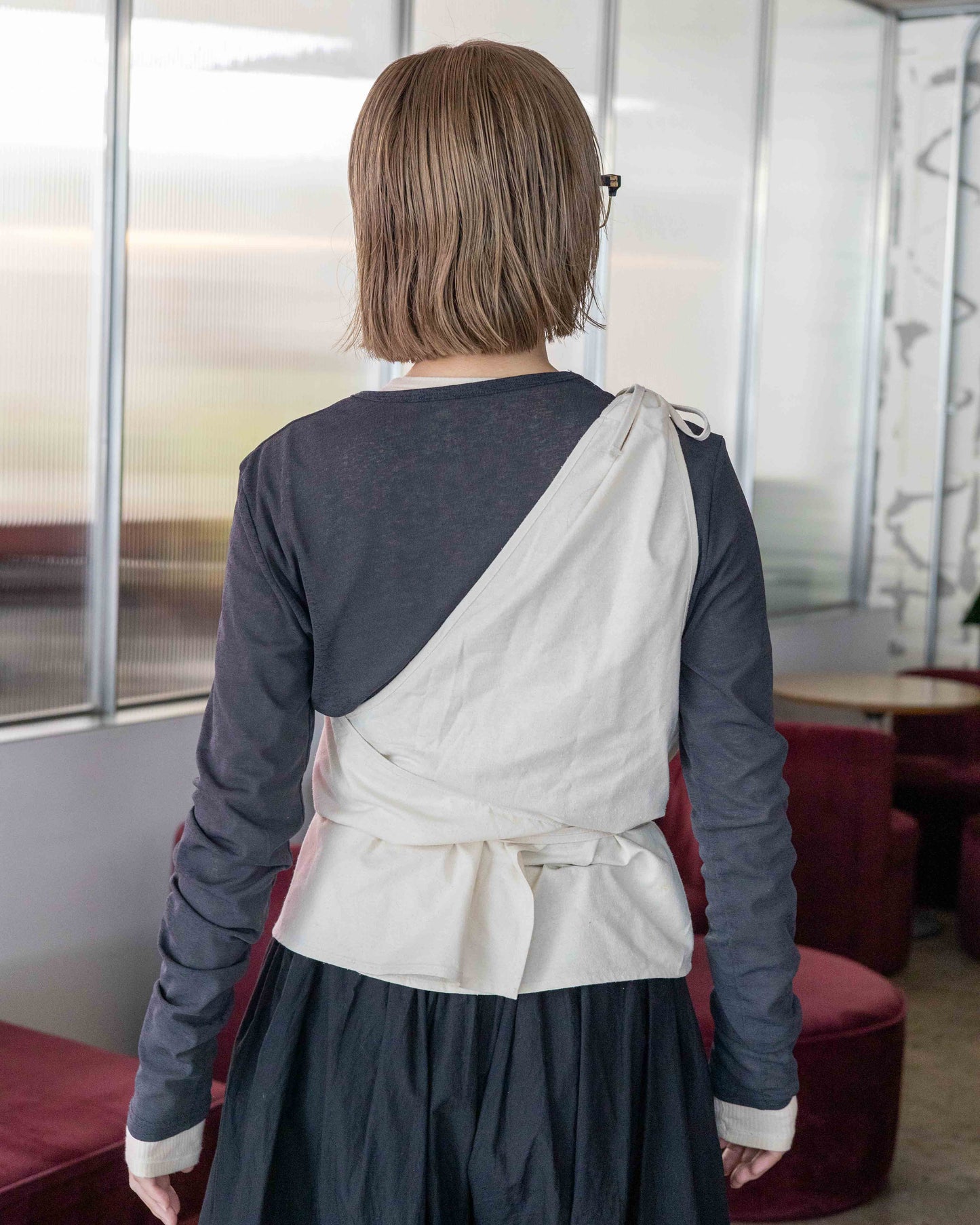 【BASERANGE】VIEW TOP / OFF WHITE