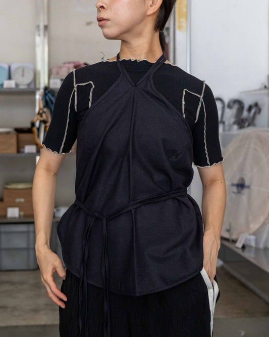 【BASERANGE】MAR TOP / black