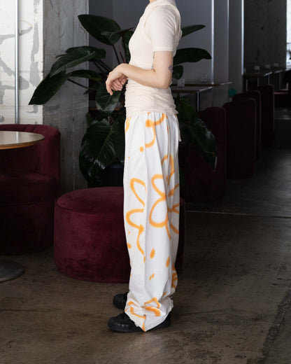 【SUKUHOME】Double Drewstring Pants - Orange Poppy