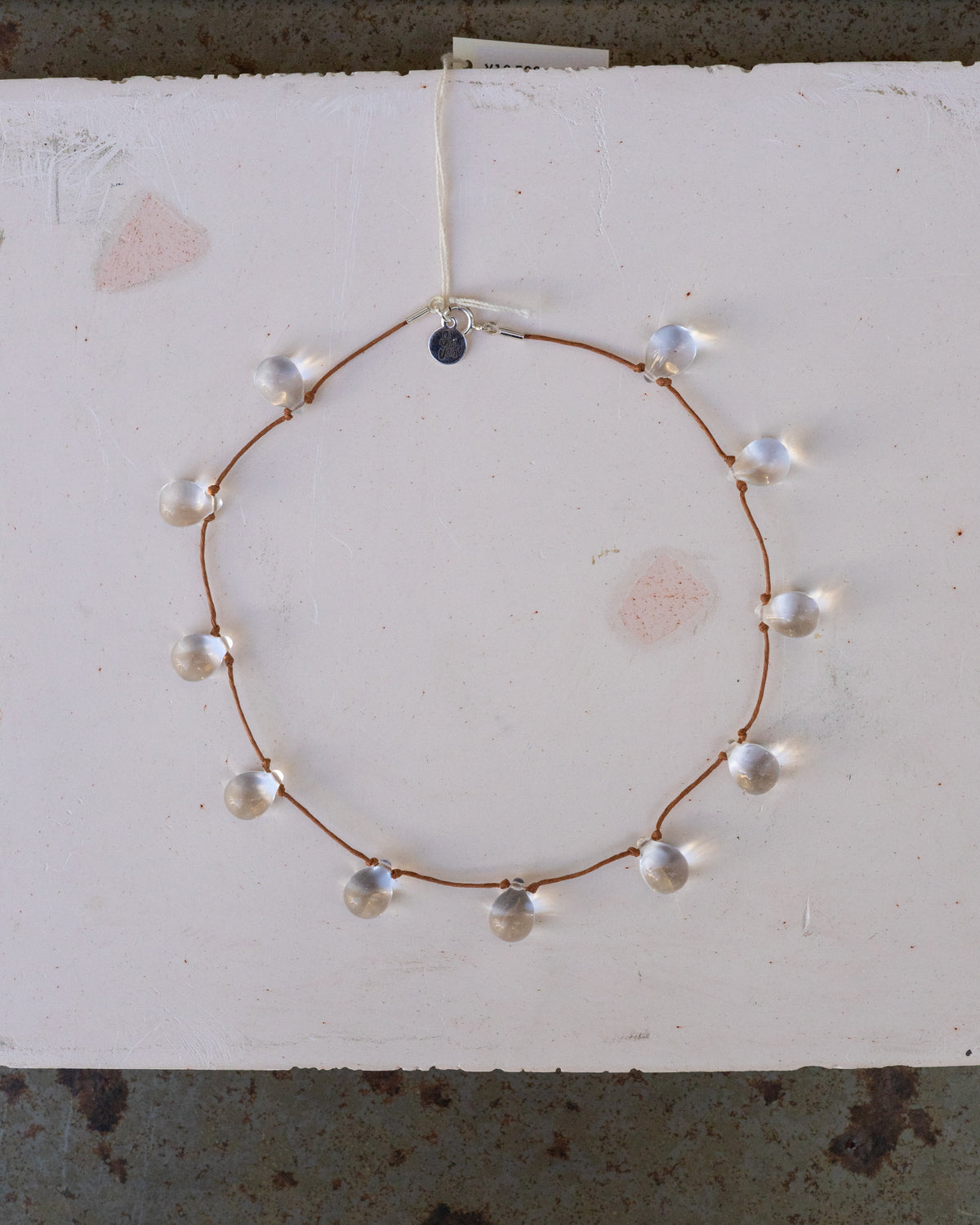 【Sisi joia】Noué necklace - Clear / Tan