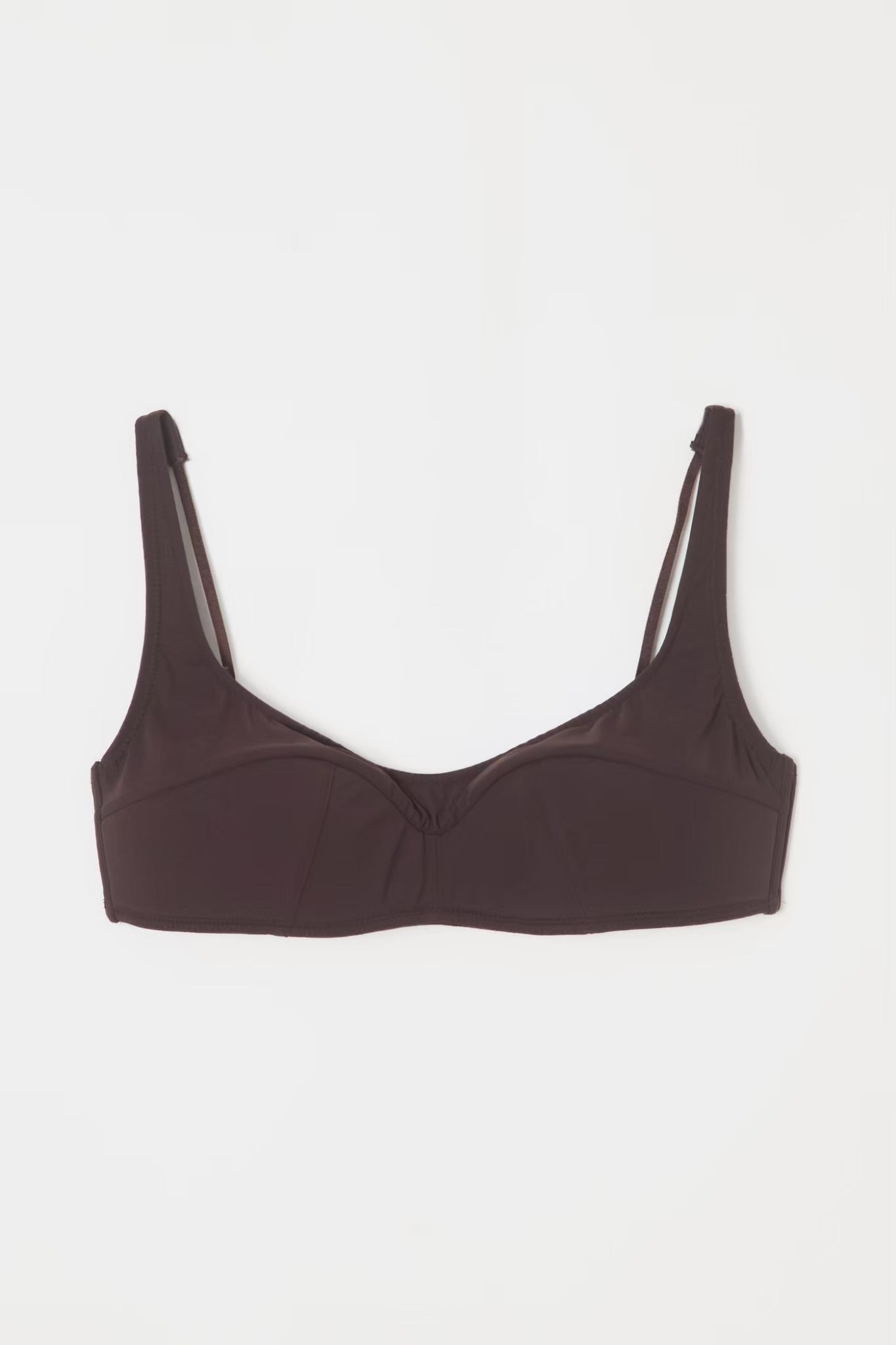 【NICENICE MOMENT】LOW CUT BRA-JERSEY CHOCOLATE