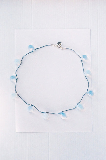 【Sisi joia】Noué necklace - Opaline white / Grey