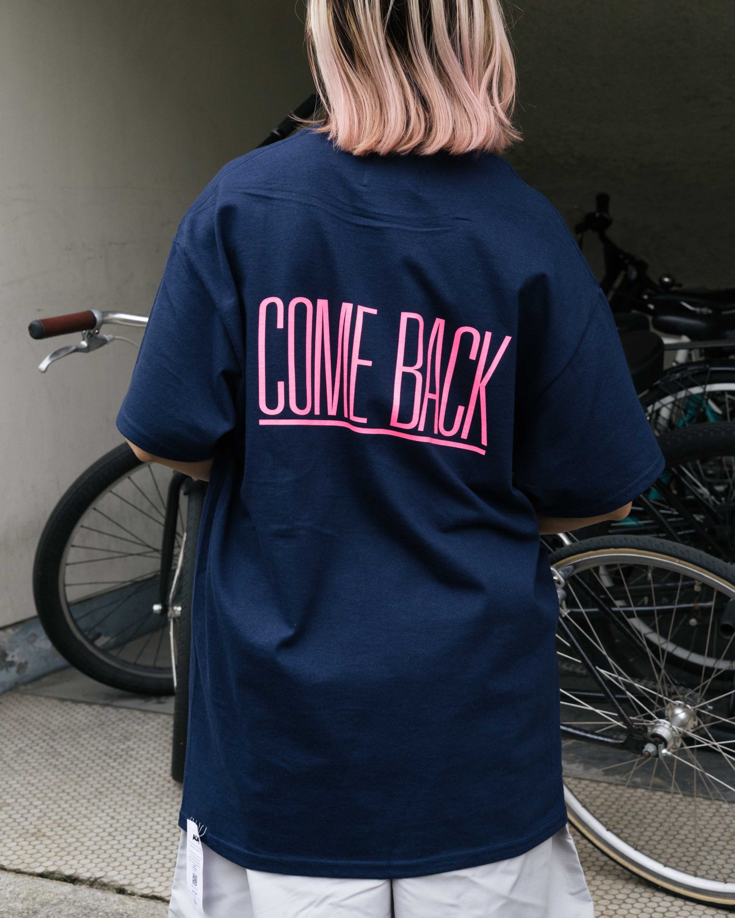 【AOR】TOO LATE COME BACK T-Shirt - NAVY