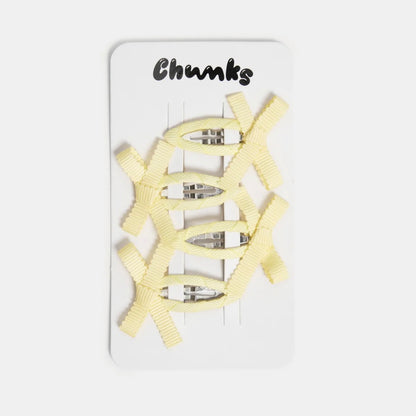 【CHUNKS】Bow Snap Clips in Butter