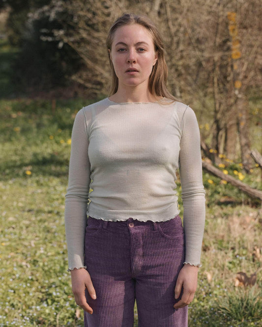 【BASERANGE】KENRU LONG SLEEVE TEE - Brun green