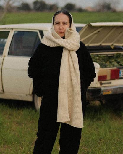 【BASERANGE】MEA SCARF - Chaume Sand