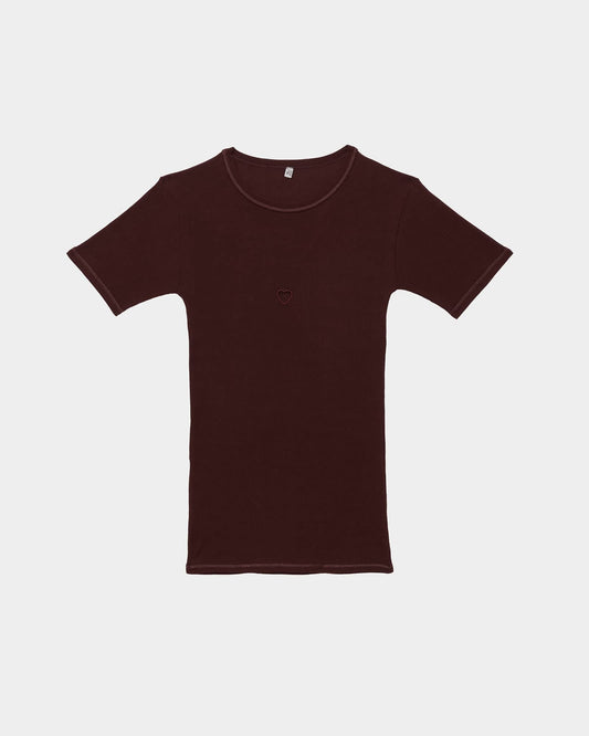 【BASERANGE】HEART TEE SHIRT - NARARED