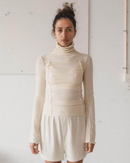 【BASERANGE】Omato Turtleneck - Organic Cotton Rib