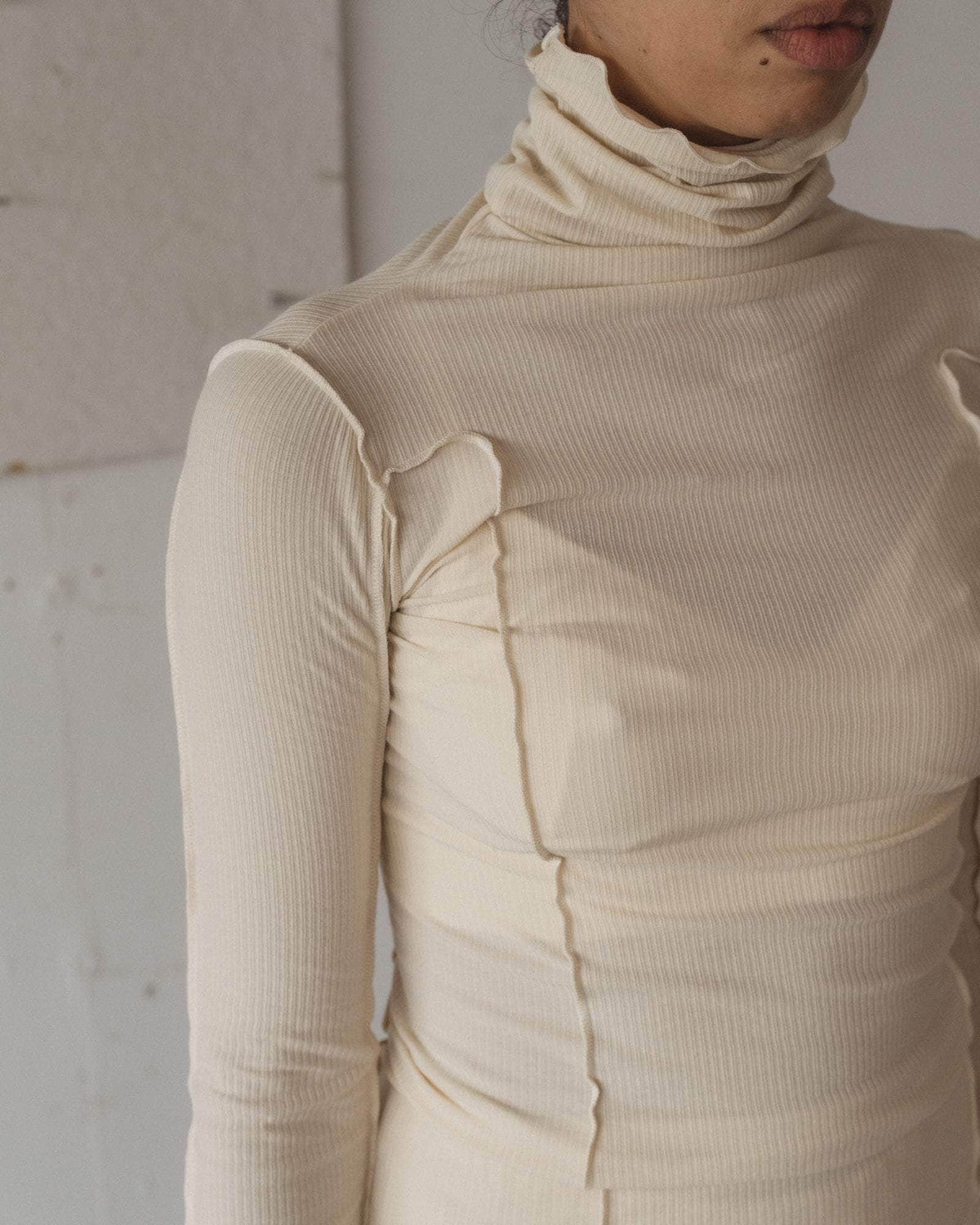 【BASERANGE】Omato Turtleneck - Organic Cotton Rib