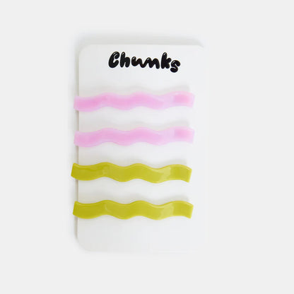 【CHUNKS】Slides in Wavy Lilac + Chartreuse
